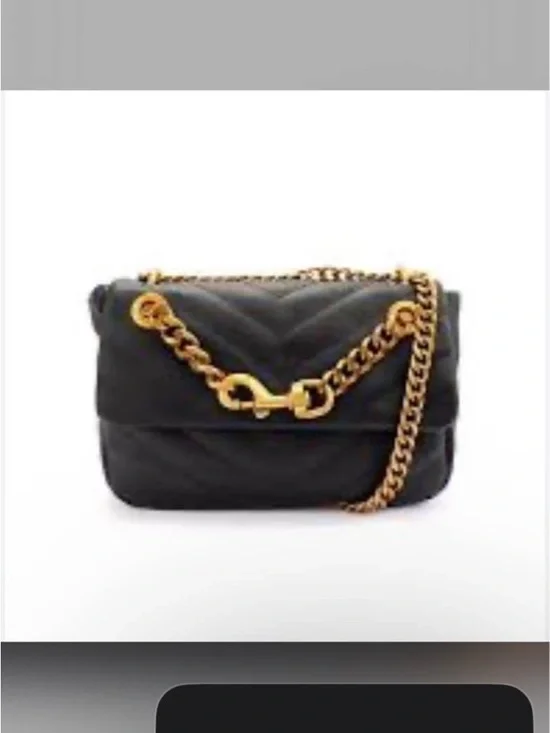 Jessica Simpson Regina Black crossbody Bag with Gold Chain - Picture 1 of 3